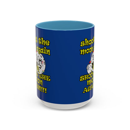 shoot the moon again - Accent Mug (dark blue)