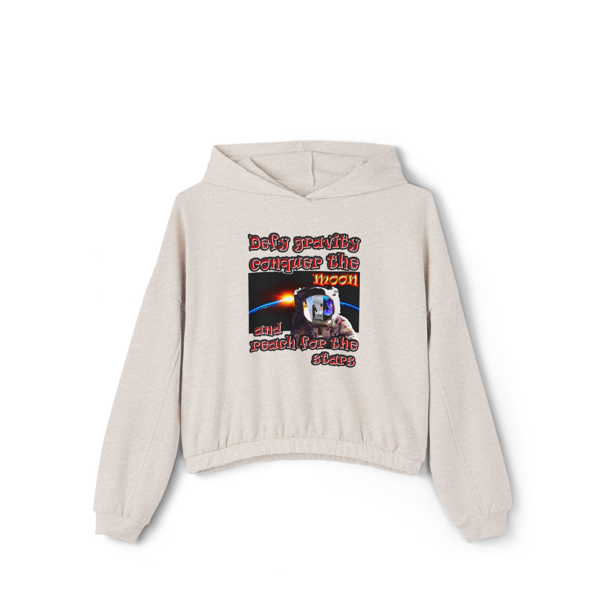 defy conquer reach - Women's Cinched Bottom Hoodie