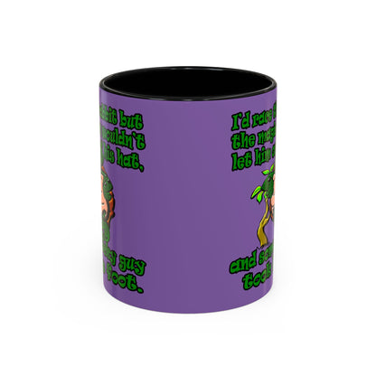 turtle race - Accent Mug (light purple)