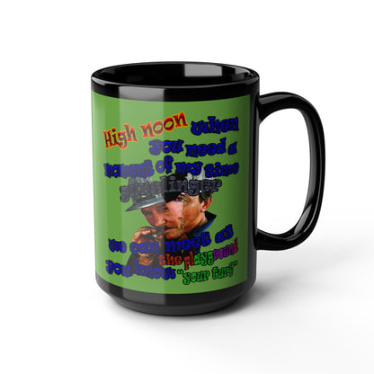 high noon - Black Mug (green)