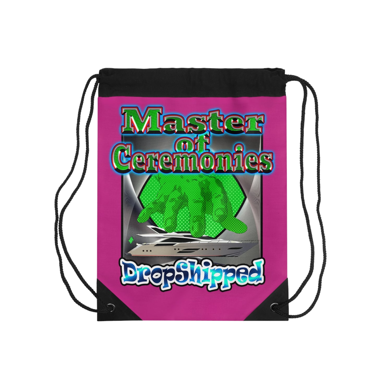 logo - Drawstring Bag (pink)