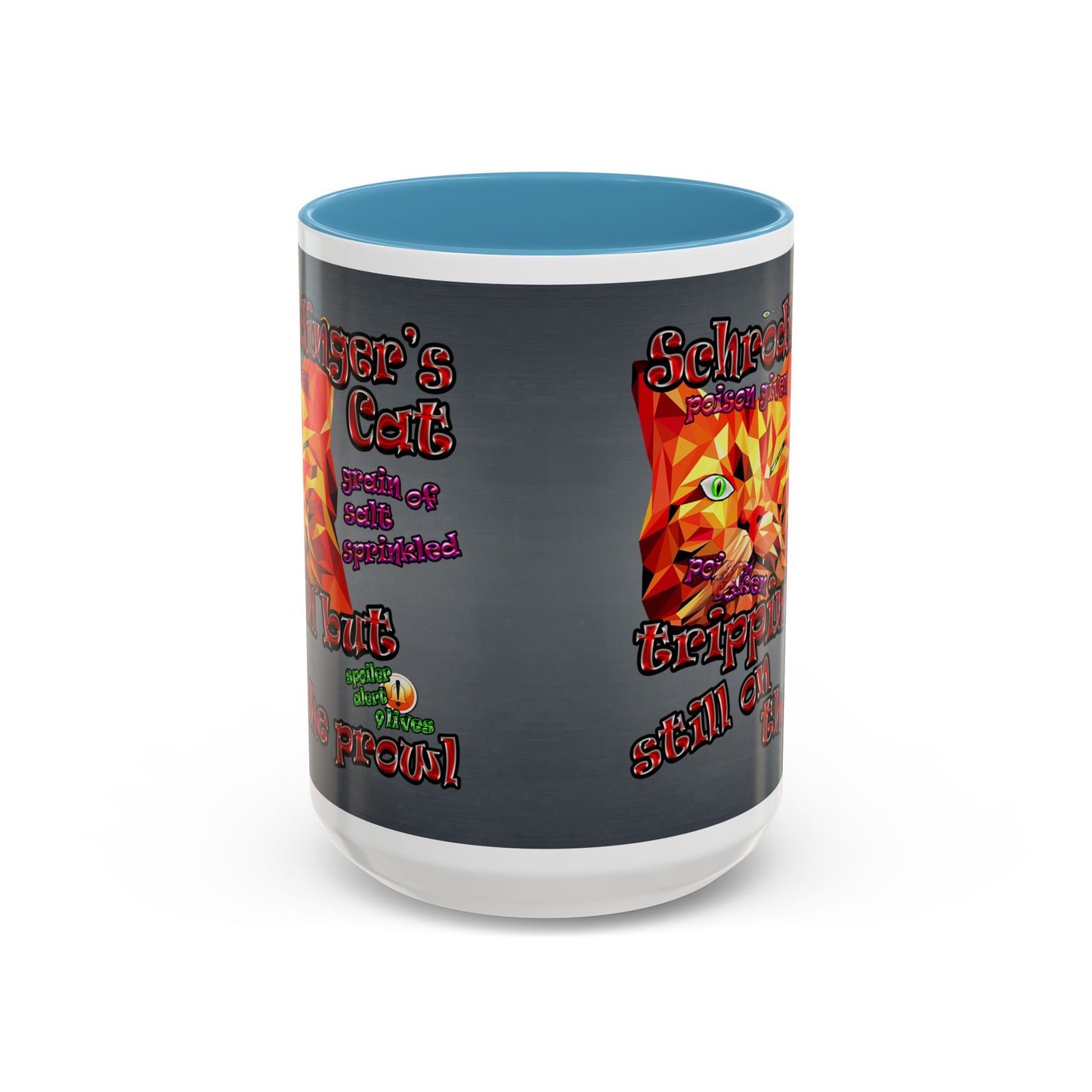 schrodinger's cat - Accent Mug (grey-light grey)
