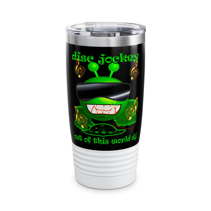 disc jockey - Ringneck Tumbler, 20oz (black)