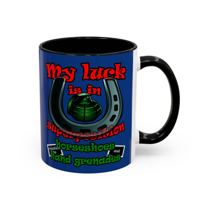 my luck - Accent Mug (dark blue)