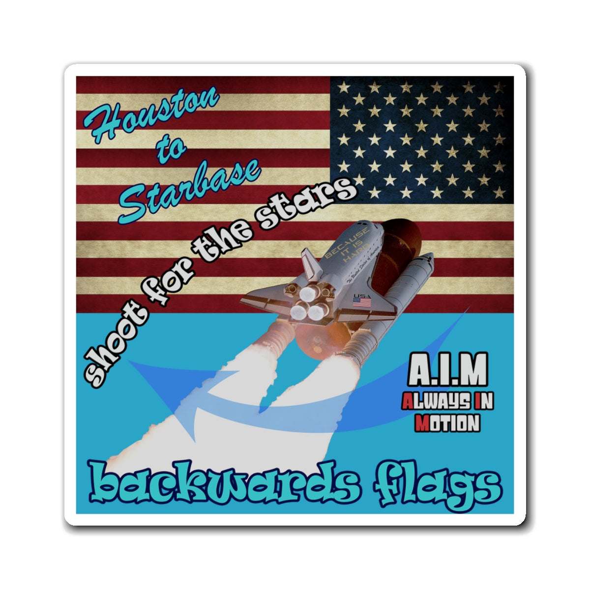shoot for the stars - Magnets - (turquoise)