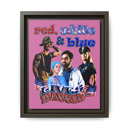 rw&b lives matter - framed canvas art (light pink)