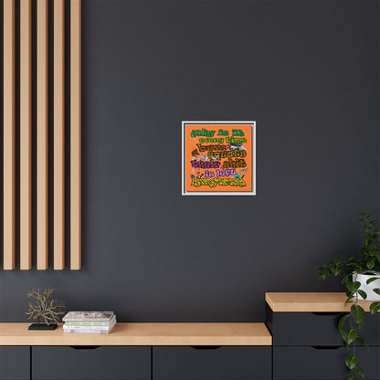 the bum's shit - framed canvas art (crusta)