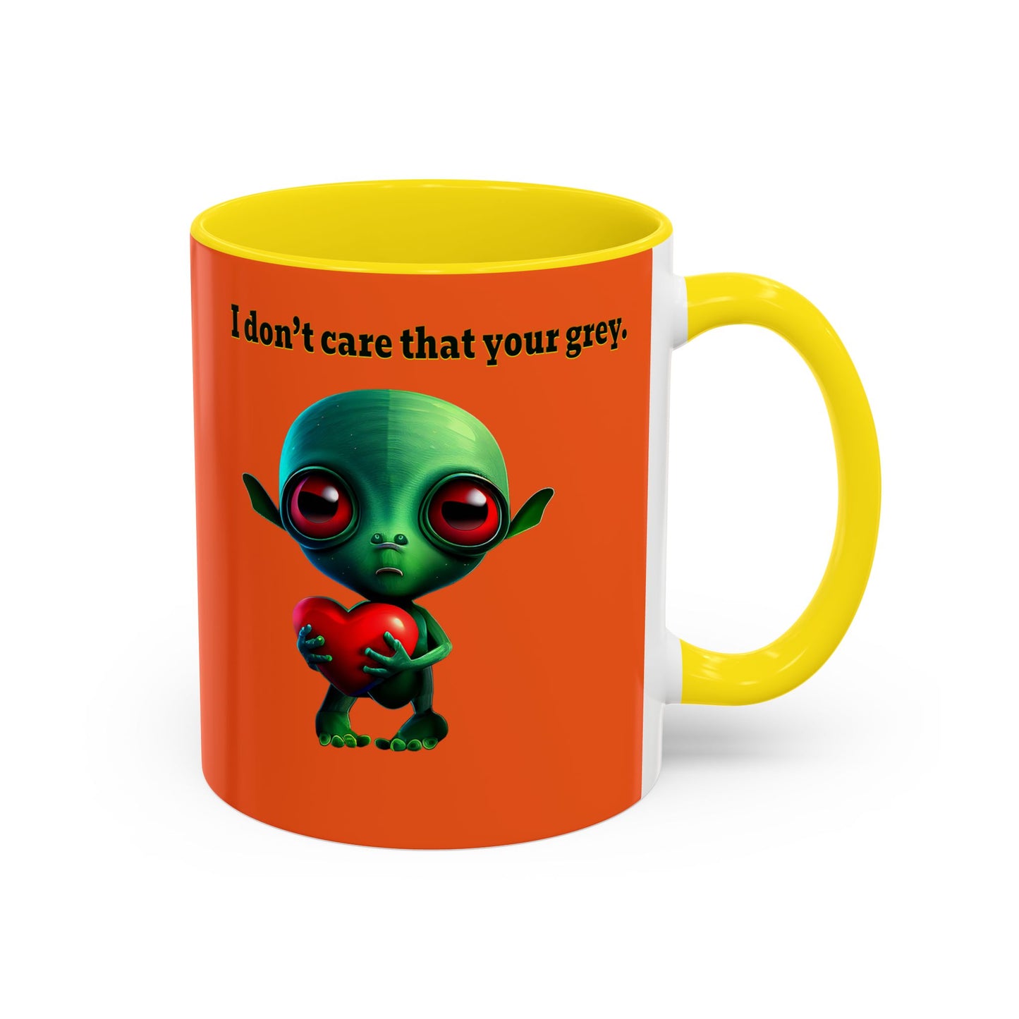 I don't care that your grey - Accent Mug (orange)
