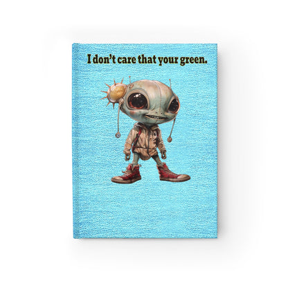 I don't care that your green - journal-lined (faded blue)
