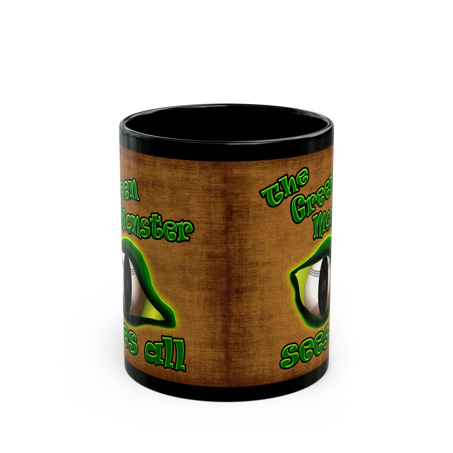 green monster - Black Mug (brown papyrus)