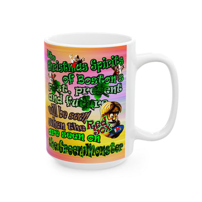 christmas spirits of boston - White Mug (color blur)