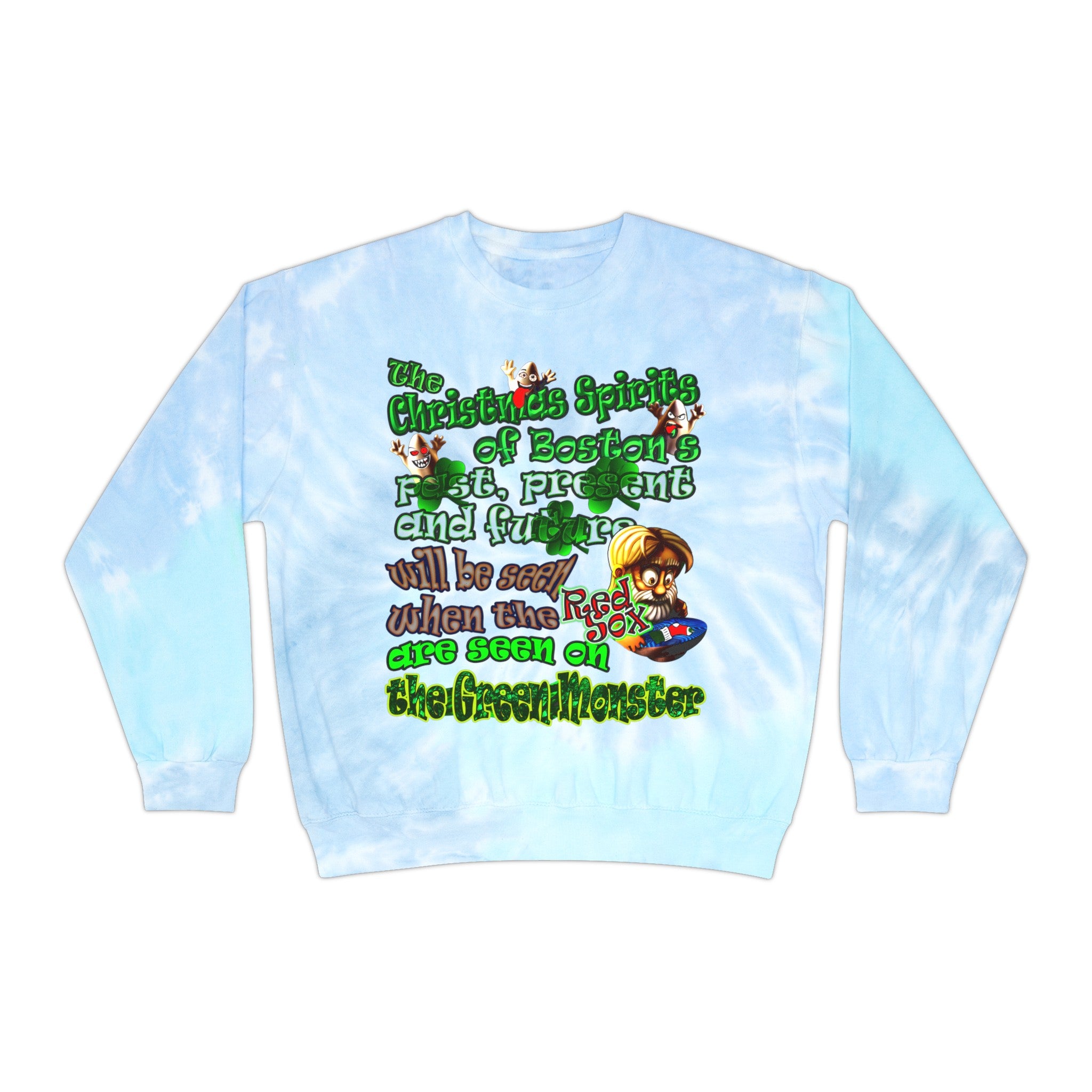 christmas spirits of boston - Unisex Tie-Dye Sweatshirt
