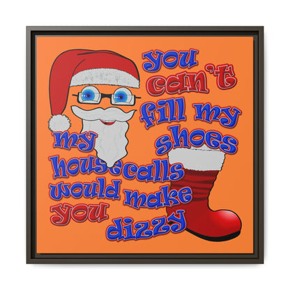 santa's shoes - framed canvas art (crusta)