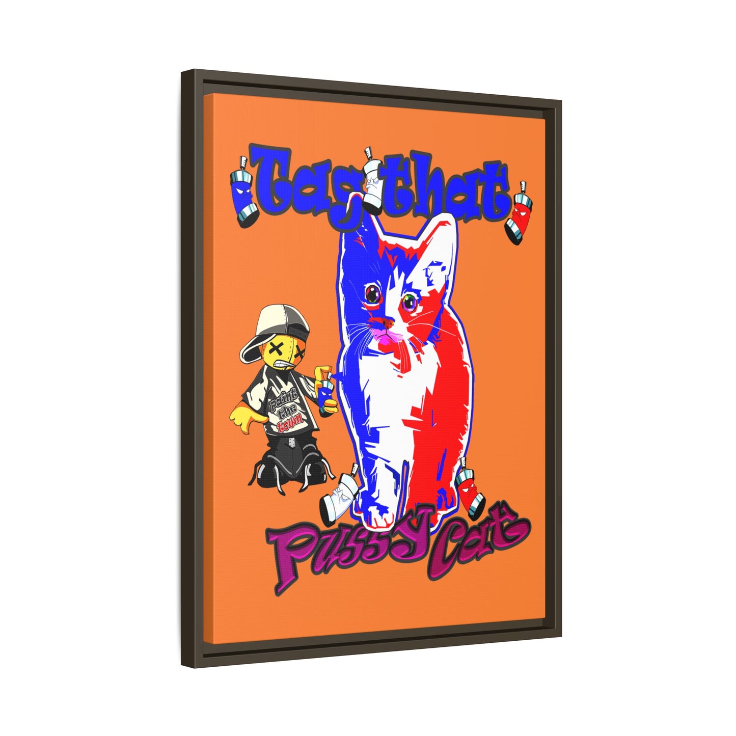 tag that - framed canvas art (crusta)