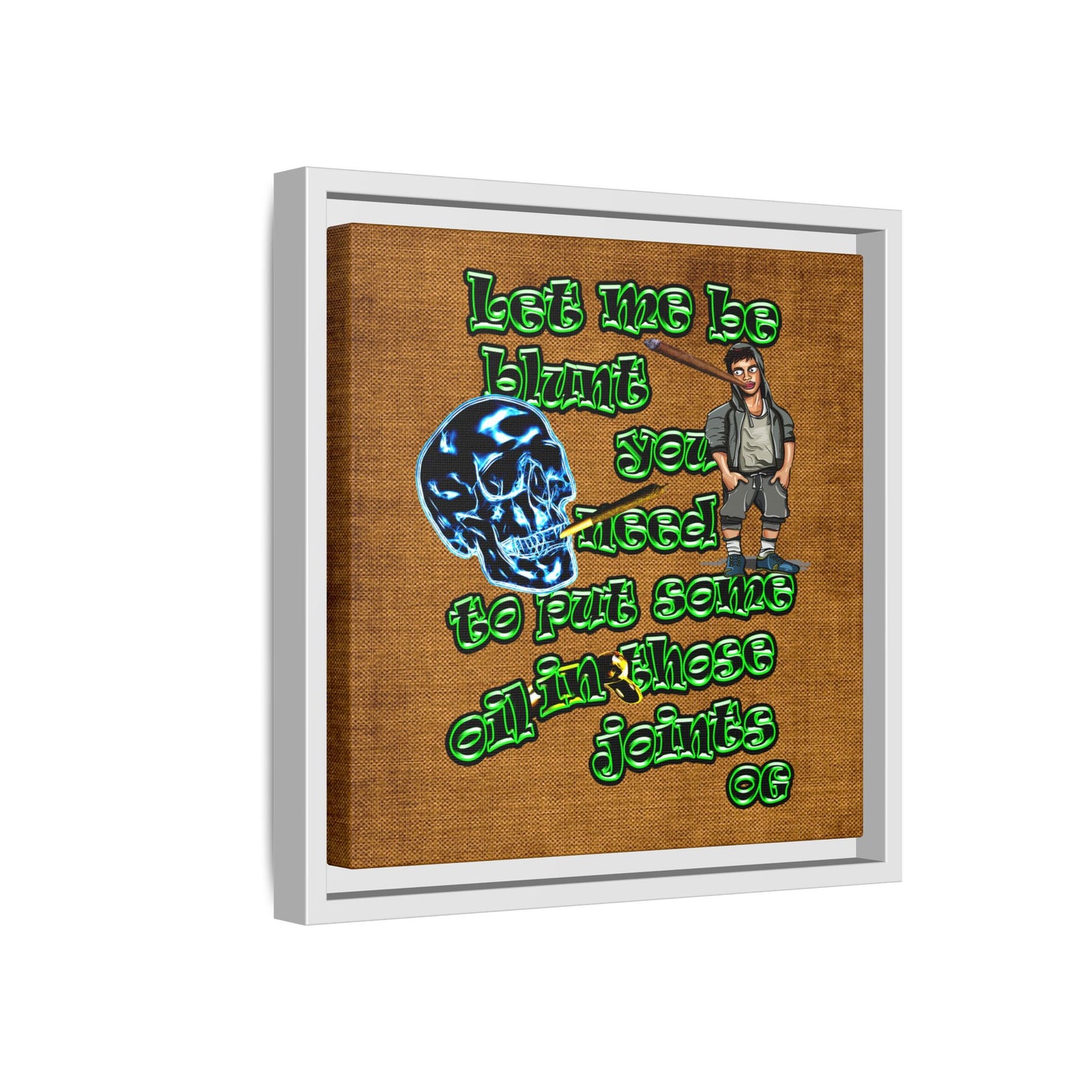 og - framed canvas art (brown papyrus)