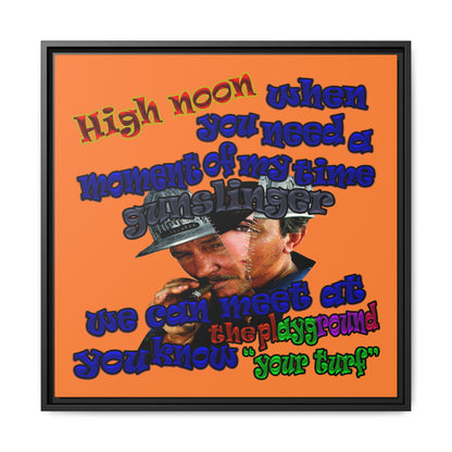 high noon - framed canvas art (crusta)