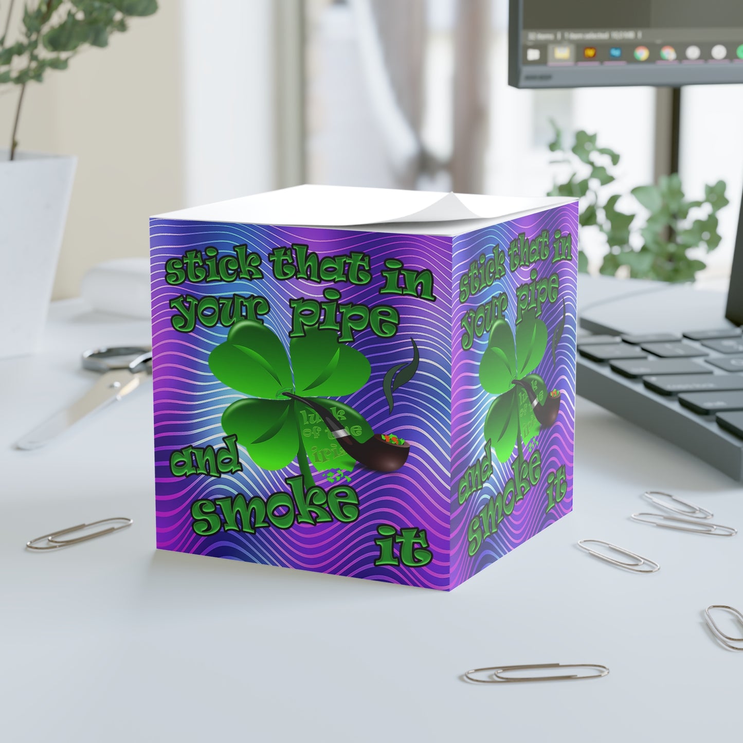 stick that in your pipe and smoke it - note cube (purple wave)