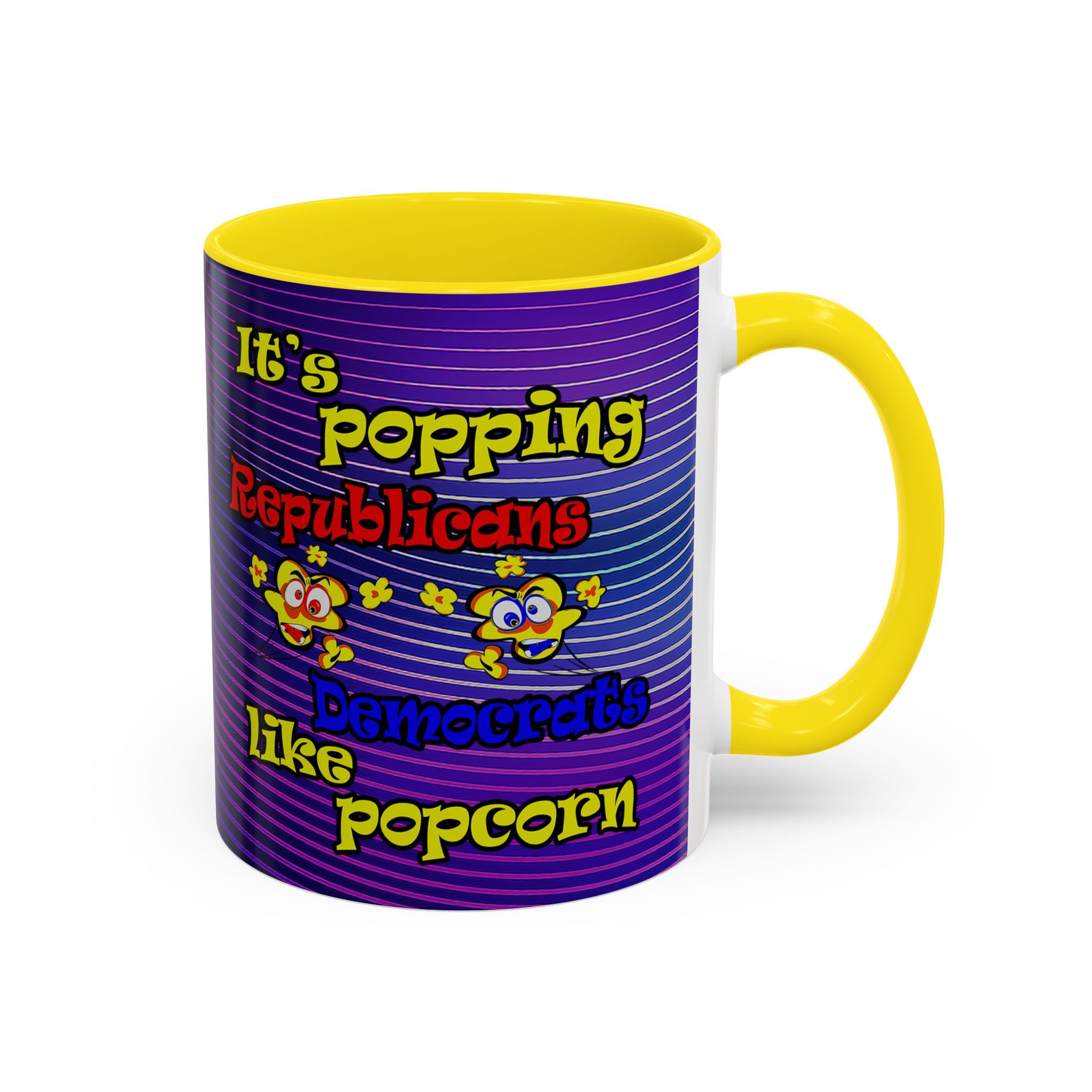 popping like popcorn - Accent Mug (purple wave)