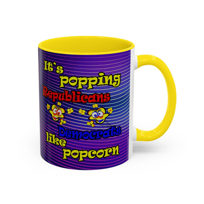 popping like popcorn - Accent Mug (purple wave)