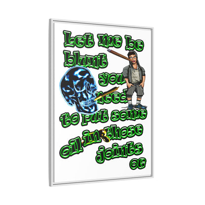 og - framed canvas art (white)