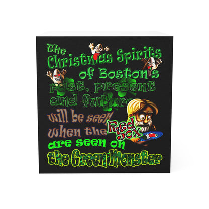 christmas spirits of boston - note cube (black)