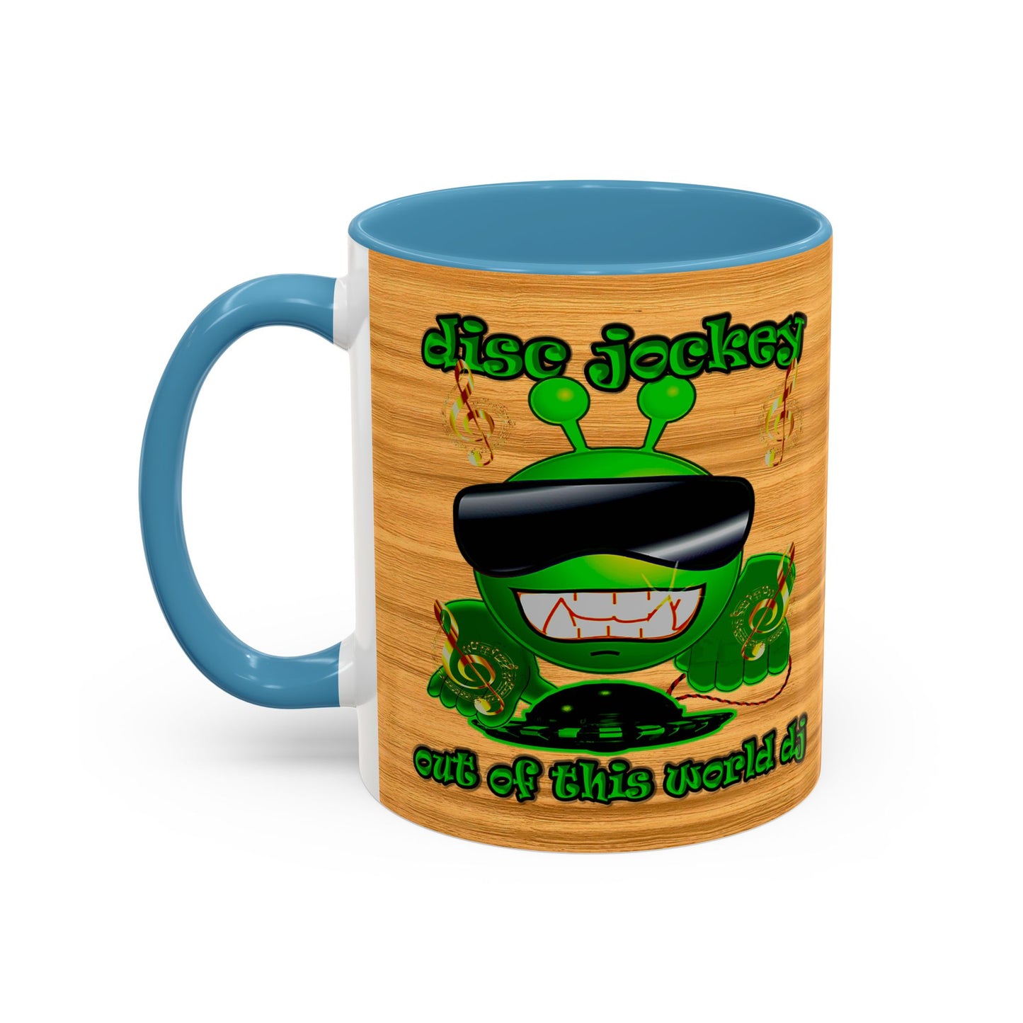 disc jockey - Accent Mug (butterscotch wood finish)