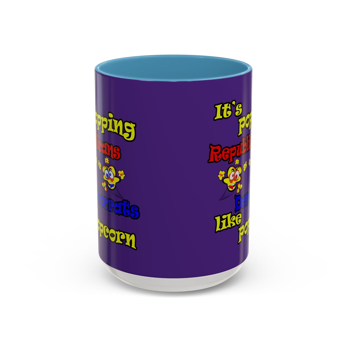 popping like popcorn - Accent Mug (purple)
