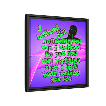 noticed you noticing - framed canvas art (purple-pink wave)