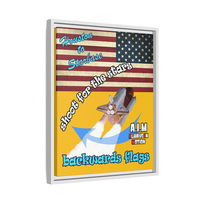 shoot for the stars - framed canvas art (yellow)