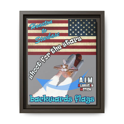 shoot for the stars - framed canvas art (grey)