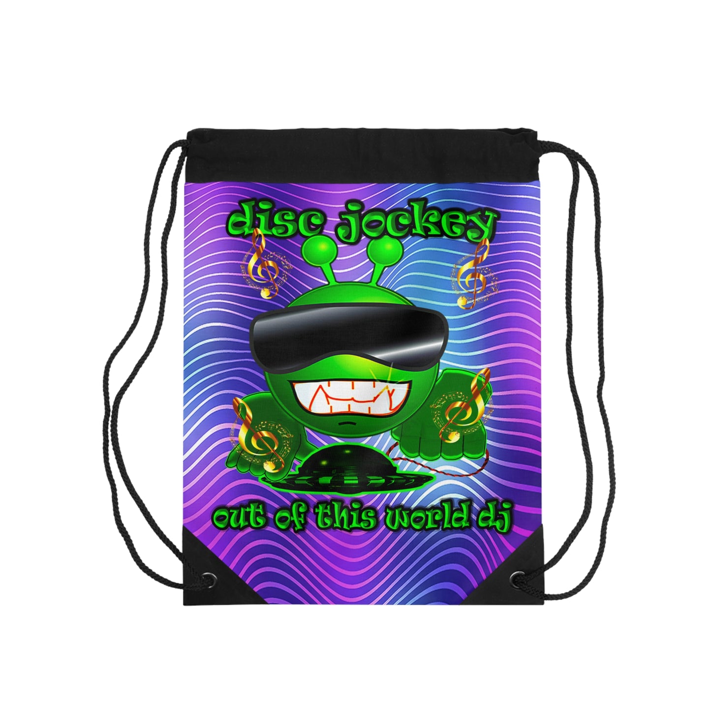 disc jockey - Drawstring Bag (purple wave)