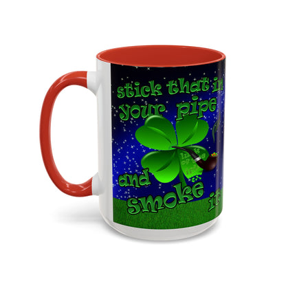 celtics logo - Accent Mug ('snoops' background)