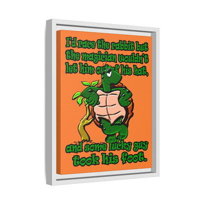 turtle race - framed canvas art (crusta)