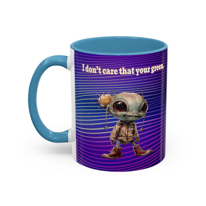 I don't care that your grey - Accent Mug (purple wave)