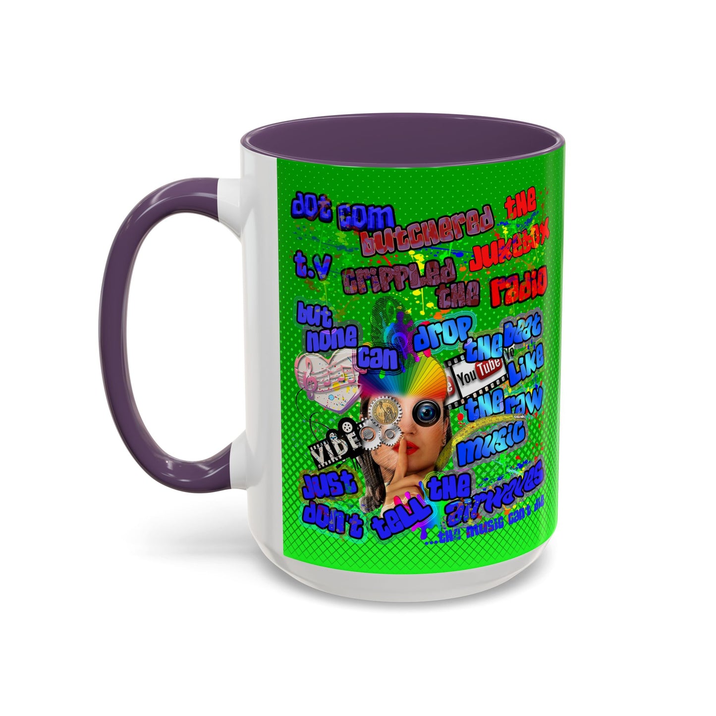 drop the beat - Accent Mug (logo green)