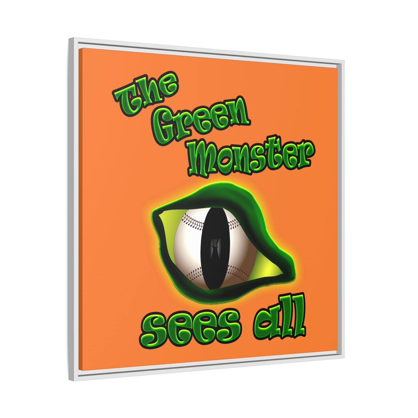 green monster - framed canvas art (crusta)