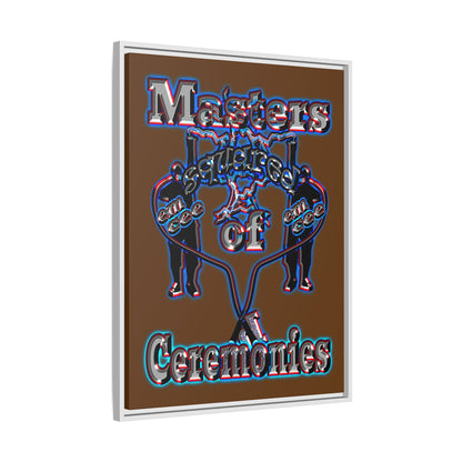 em cee squared - framed canvas art (brown)