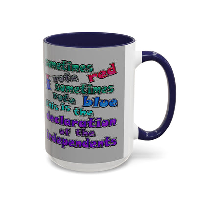 declaration of the independents - Accent Mug (light grey)