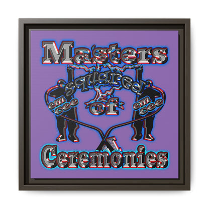 em cee squared - framed canvas art (light purple)