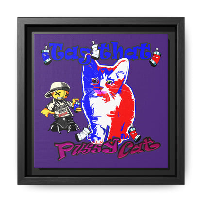 tag that - framed canvas art (purple)