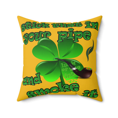 celtics logo - Faux Suede Square Pillow - (yellow)