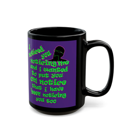 noticed you noticing - Black Mug (purple)