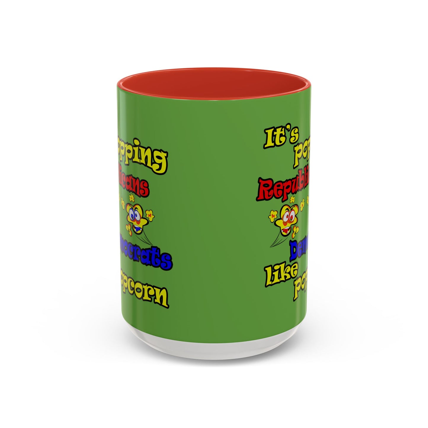 popping like popcorn - Accent Mug (green)