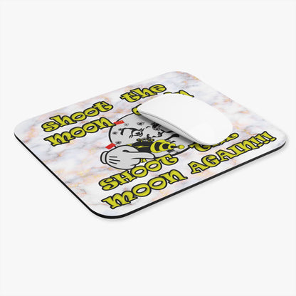 shoot the moon again - Mouse Pad (Rectangle) (white marble)