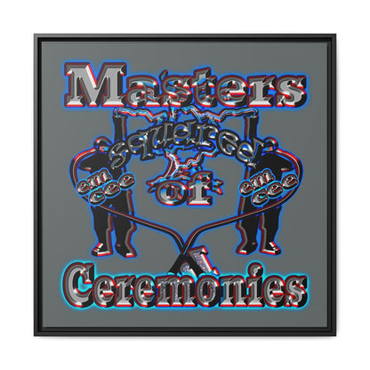 em cee squared - framed canvas art (dark grey)
