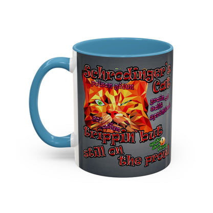 schrodinger's cat - Accent Mug (grey-light grey)