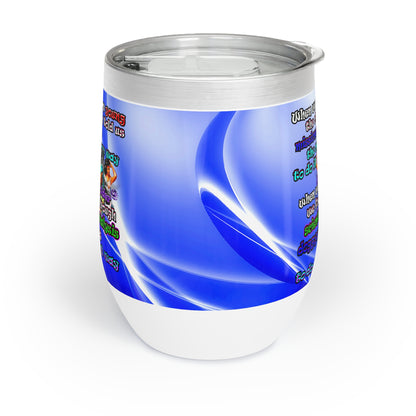 doggystyle - Chill Wine Tumbler (blue-white wave)