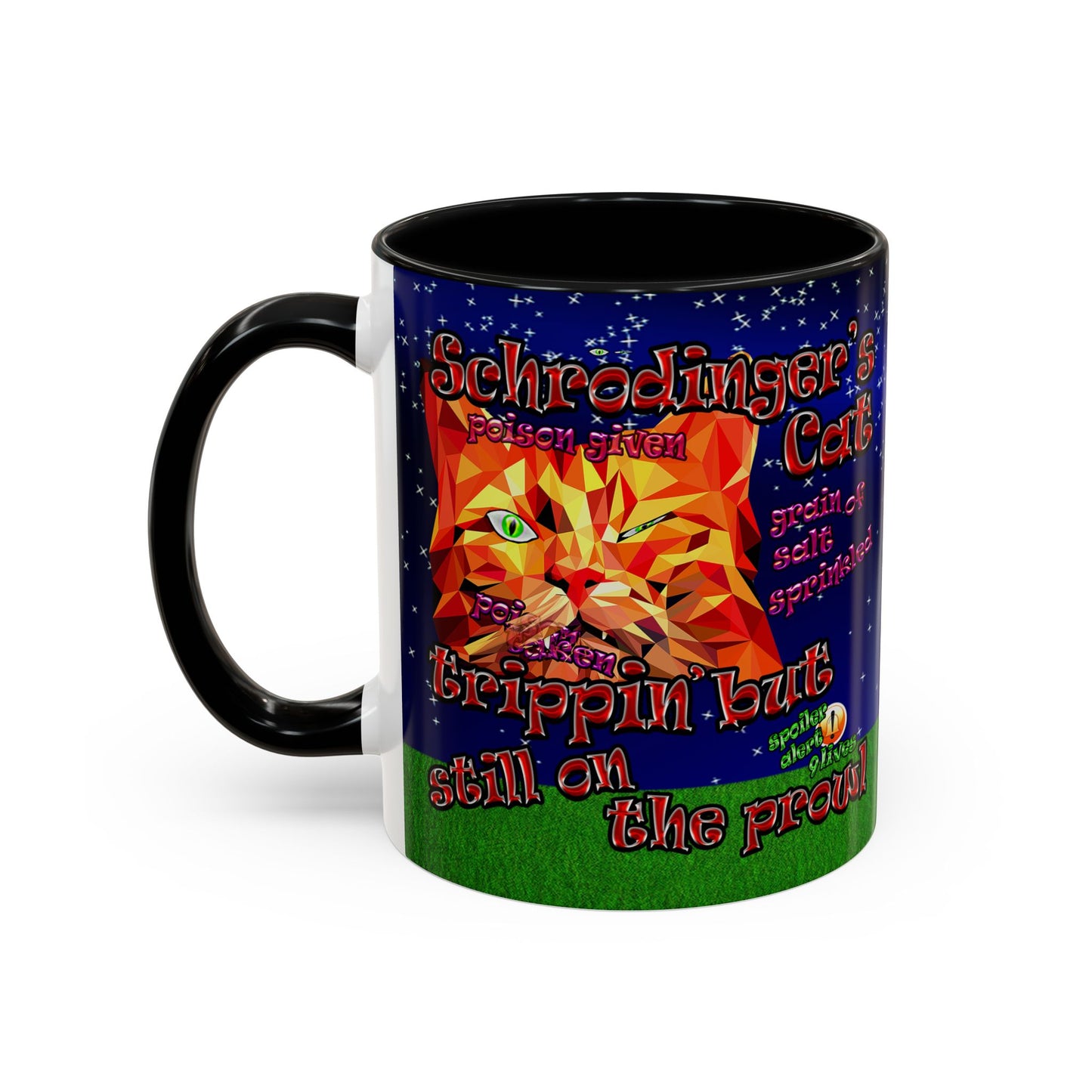 schrodinger's cat - Accent Mug ('snoops' background)