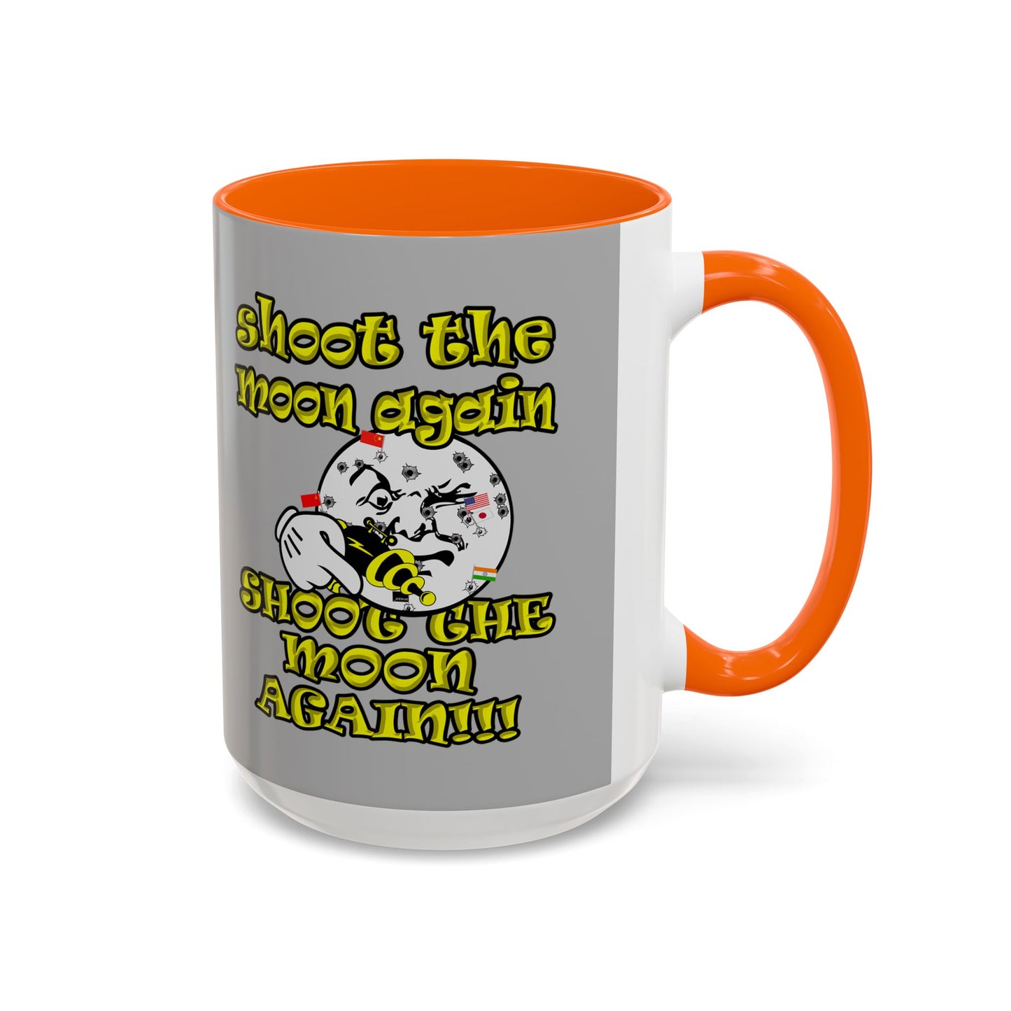 shoot the moon again - Accent Mug (light grey)