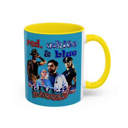 rw&b lives matter - Accent Mug (turquoise)